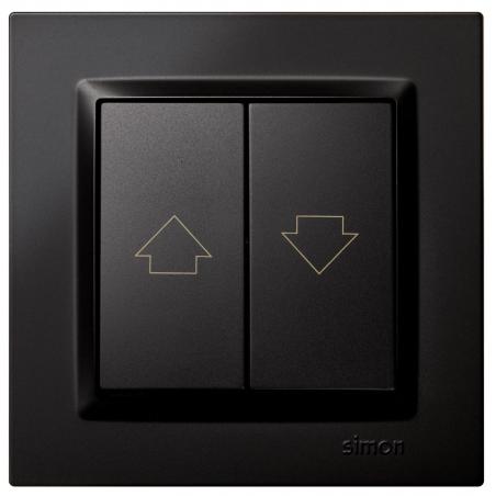 Pulsador persinanas 840x840 mm 230v negro serie 10 SIMON
