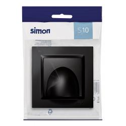 Salida cable 840x840 mm negro serie 10 SIMON
