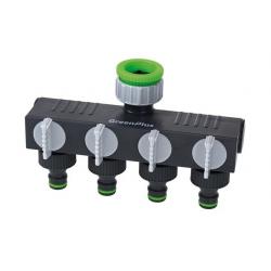 Conector riego rapido medidas 1-3/4" con 4 vias regulable plastico NATUUR