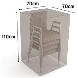 Funda sillas apiladas vison 70 x 70 x h 110