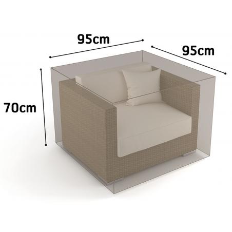 Funda sillon 1 plaza vison 95 x 95 h 70