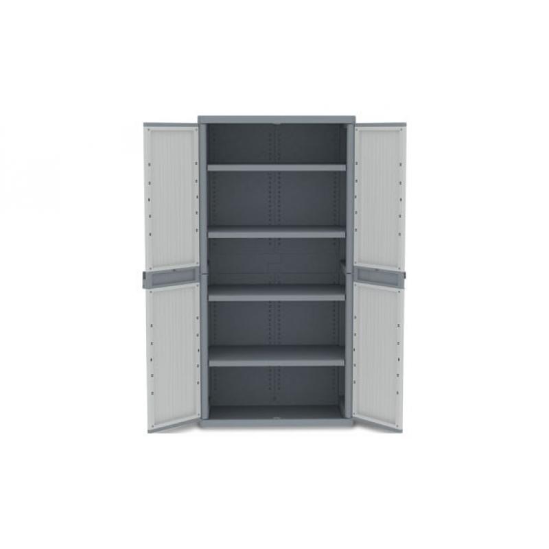 Armario para exterior resina con estantes jumbo xl wave 180 x 89,7 x 53,7 cm