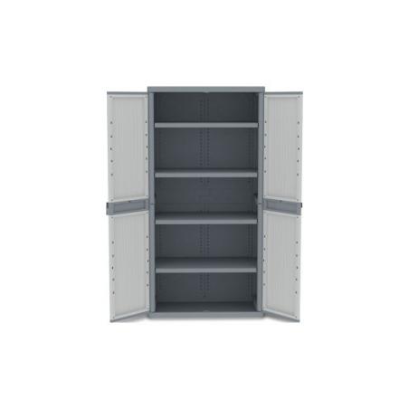Armario para exterior resina con estantes jumbo xl wave 180 x 89,7 x 53,7 cm