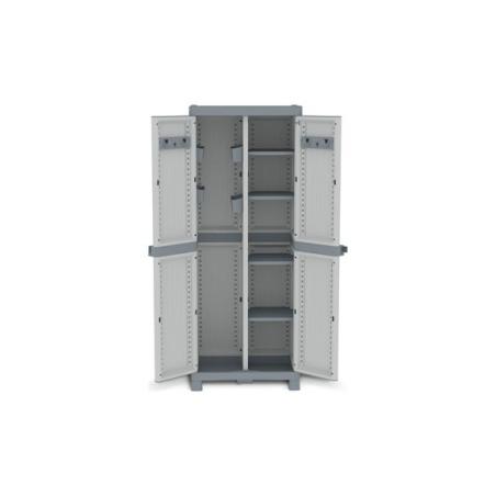 Armario para exterior resina escobero gris wave 181,8 x 70 x 43,8 cm