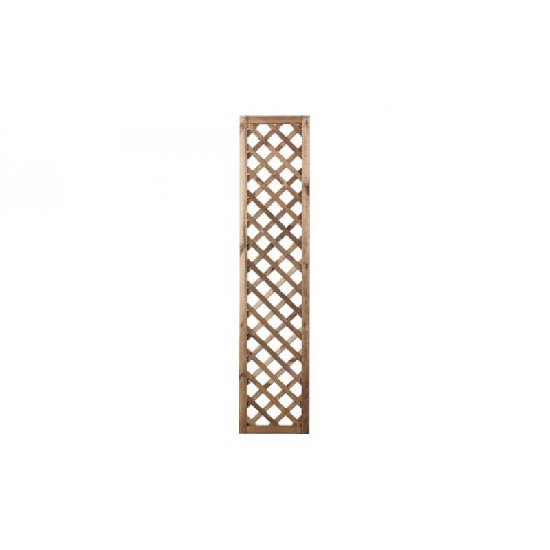 Celosía madera premices con marco marrón 40x180 cm.