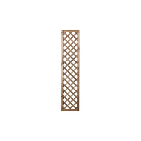 Celosía madera premices con marco marrón 40x180 cm.