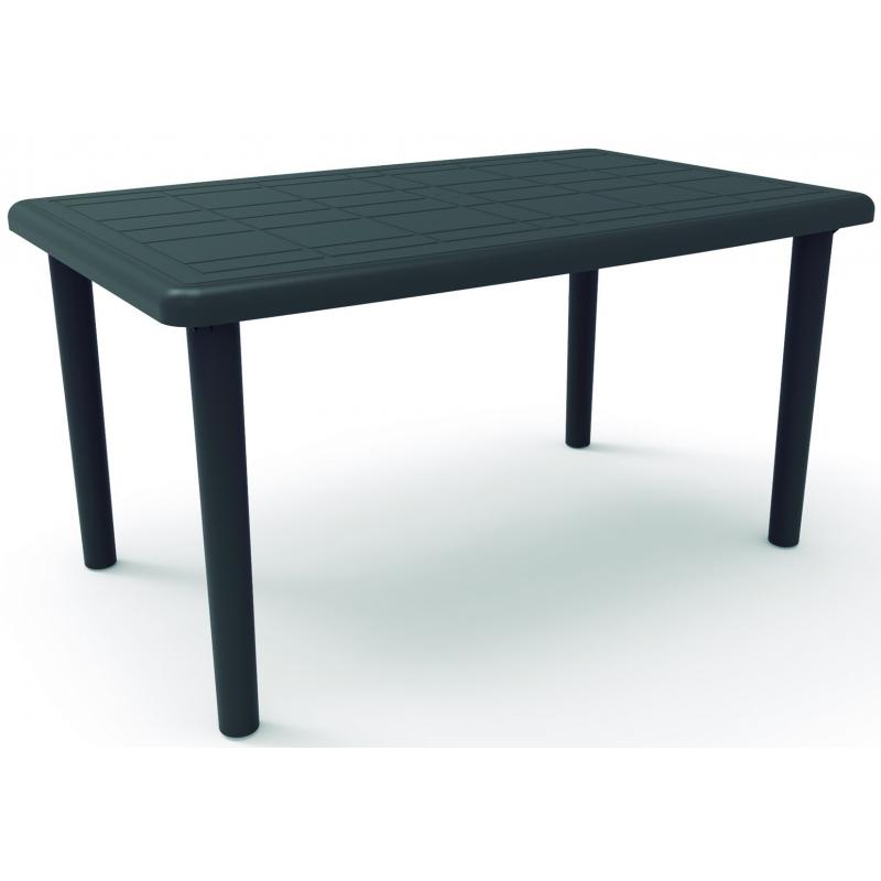 Mesa rectangular olot color gris antracita 140 x 90 cm