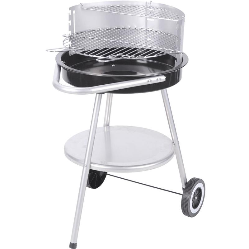 Barbacoa carbon redonda con ruedas ø 51 x 81 cm