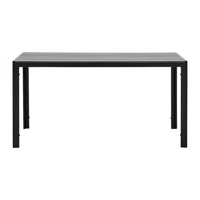 Mesa aluminio polywood color negra/gris medidas 150 x 90 cm