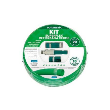 Manguera super flex reforzada ø 15 mm con accesorios 15 m