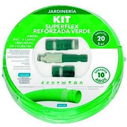 Manguera super flex reforzada ø 15 mm con accesorios 25 m