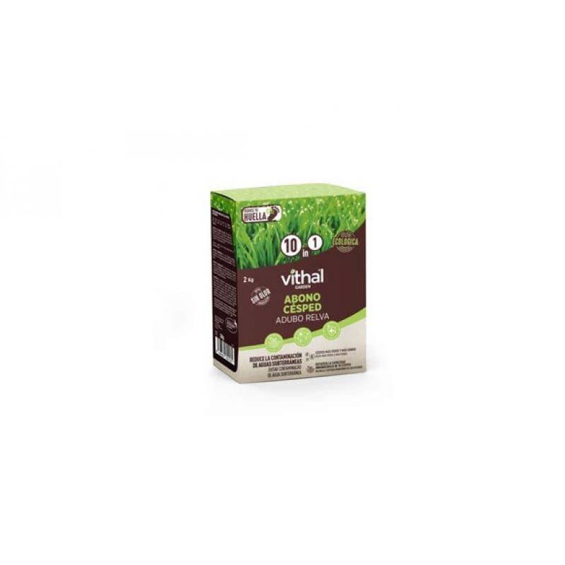 Abono granulado cesped 10 en 1, envase de 2 kg VITHAL