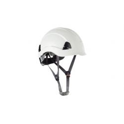 Casco trabajos en altura color blanco con barbuquejo