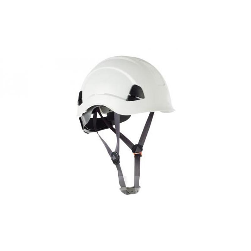 Casco trabajos en altura color blanco con barbuquejo