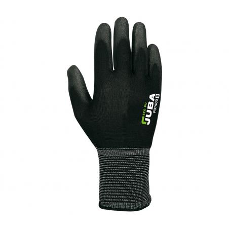 Guante hilo nilon recubierto poliuretano talla 11 color negro JUBA