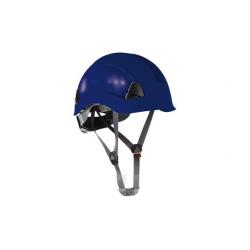 Casco trabajos en altura color azul marino con barbuquejo
