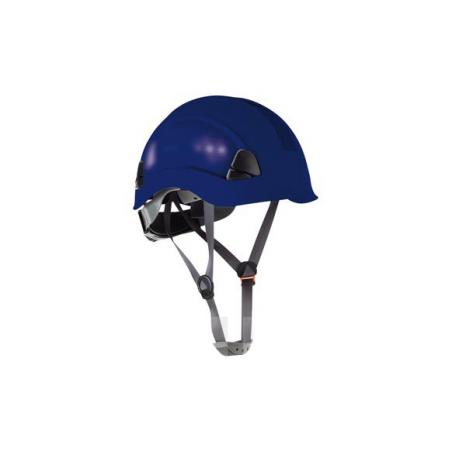 Casco trabajos en altura color azul marino con barbuquejo