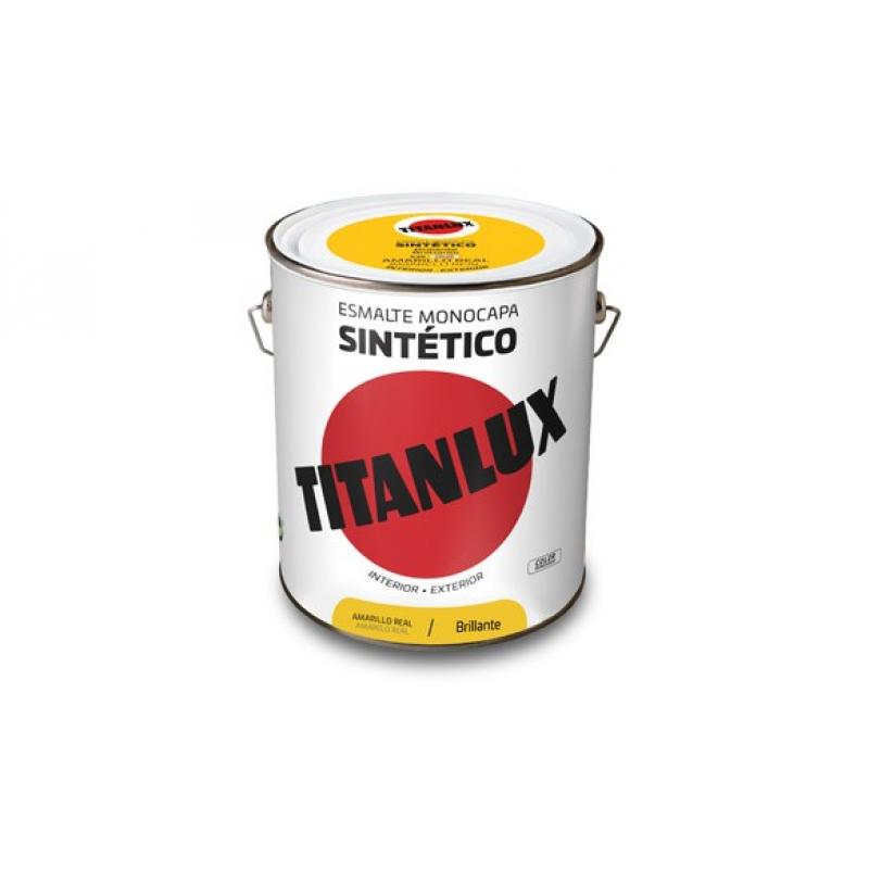 Esmalte sintetico brillo 0529 4 l amarillo real TITANLUX