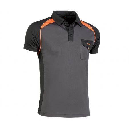 Polo top range coolway gris / naranja talla s