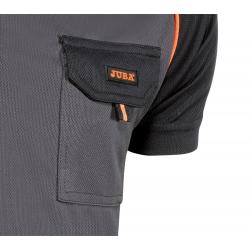 Polo top range coolway gris / naranja talla s