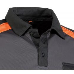 Polo top range coolway gris / naranja talla 3xl