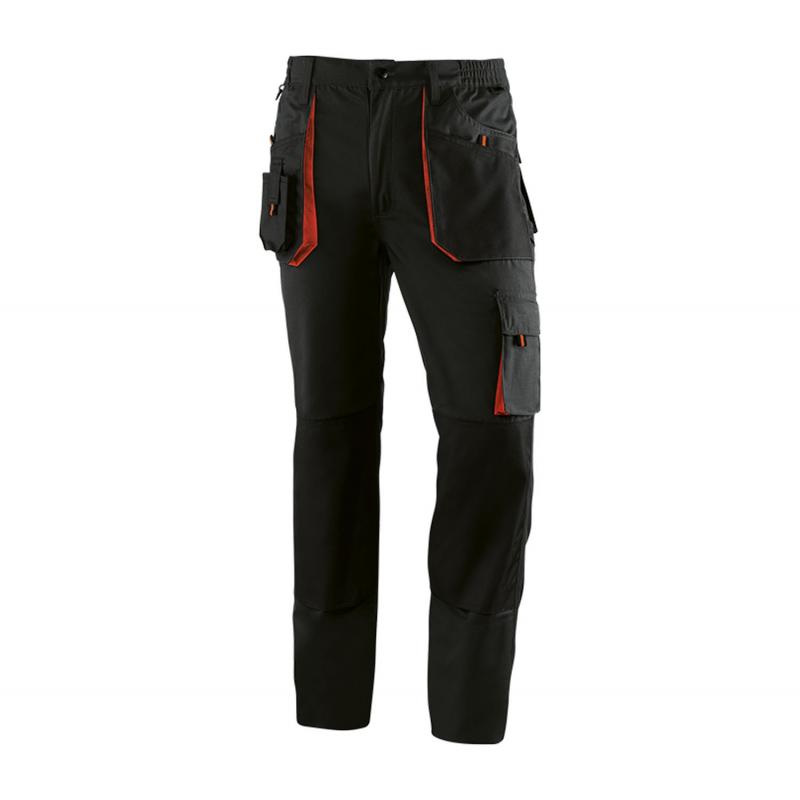 Pantalon multibolsillos 265 gr top range gris / naranja tall