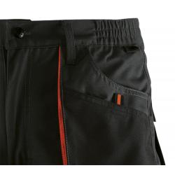 Pantalon multibolsillos 265 gr top range gris / naranja tall