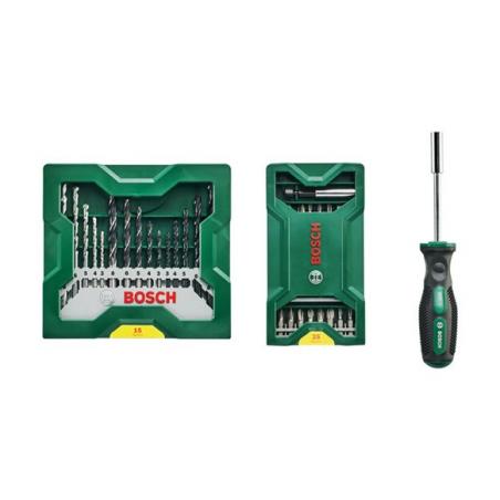 Kit brocas y puntas set 25 +15 + mango atornillador BOSCH