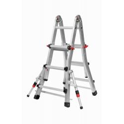 Escalera industrial tijera aluminio telescopica 3+3 peldaños KYLATE