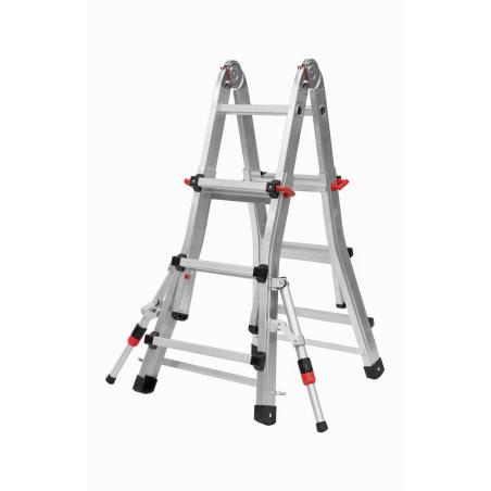 Escalera industrial tijera aluminio telescopica 3+3 peldaños KYLATE