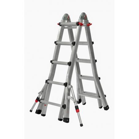 Escalera industrial tijera aluminio telescopica 5+5 peldaños KYLATE