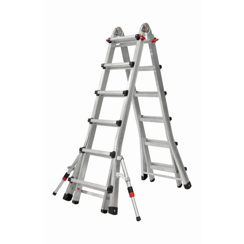 Escalera industrial tijera aluminio telescopica 6+6 peldaños KYLATE