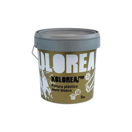 Pintura plastica exterior interior pro mate 5 kg blanco KOLOREA