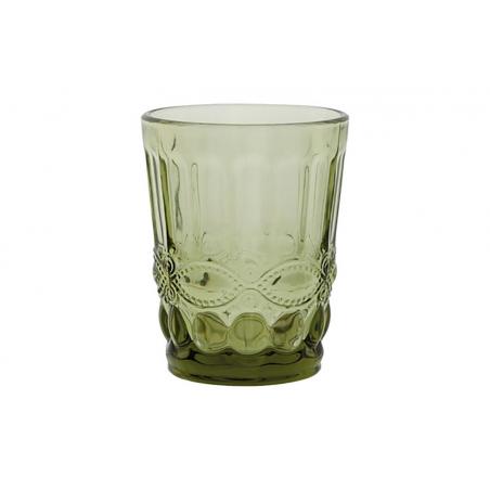 Vaso grabado ritual rustico 26 cl verde