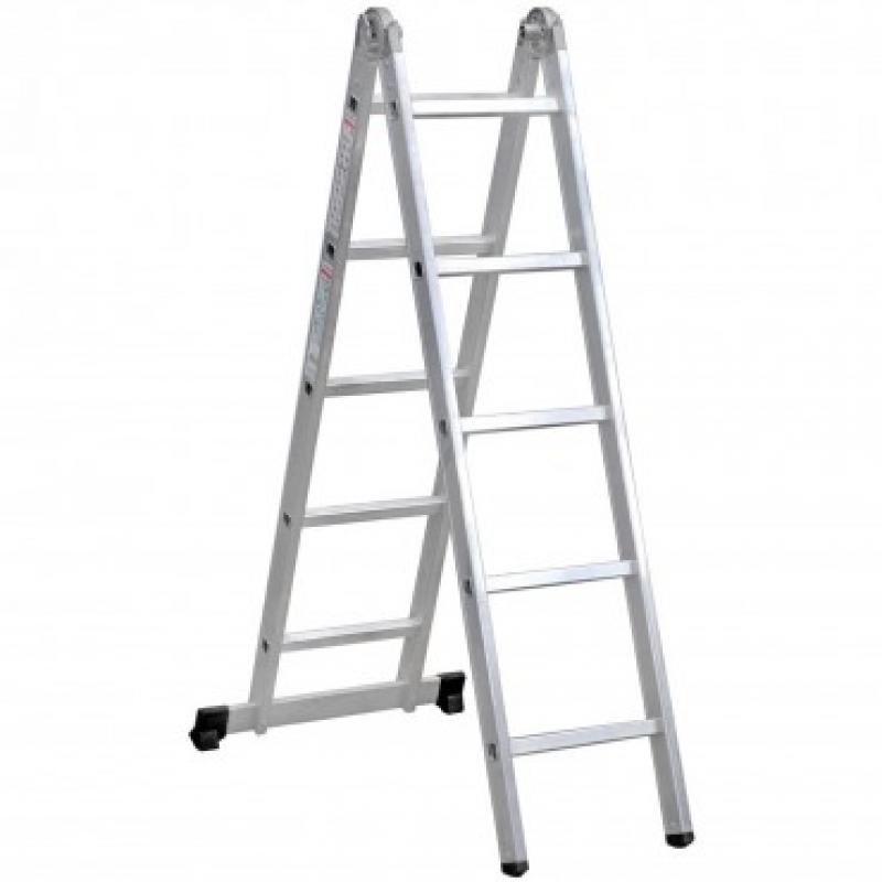 Escalera aluminio plegable 6+6 peldaños PERSUM