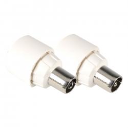 Conector antena macho-hembra (2 pz) TELEVES