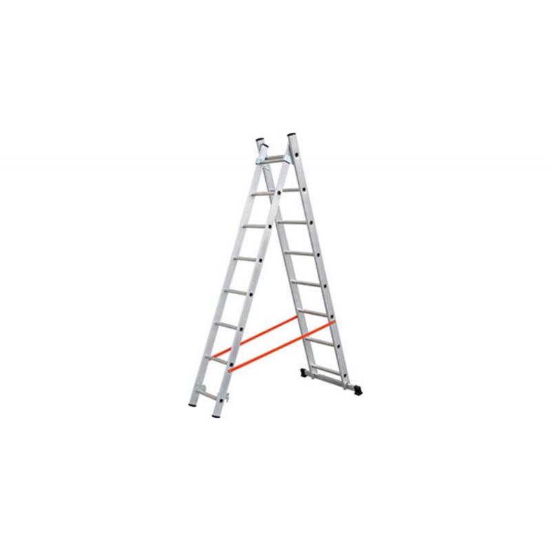 Escalera Aluminio Profesional Doble Combinada 2X10 Peldaños
