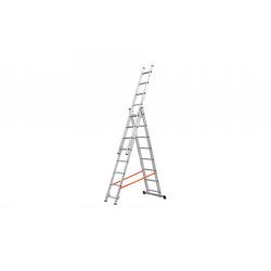 Escalera Aluminio Profesional Triple Combinada 3X7 Peldaños