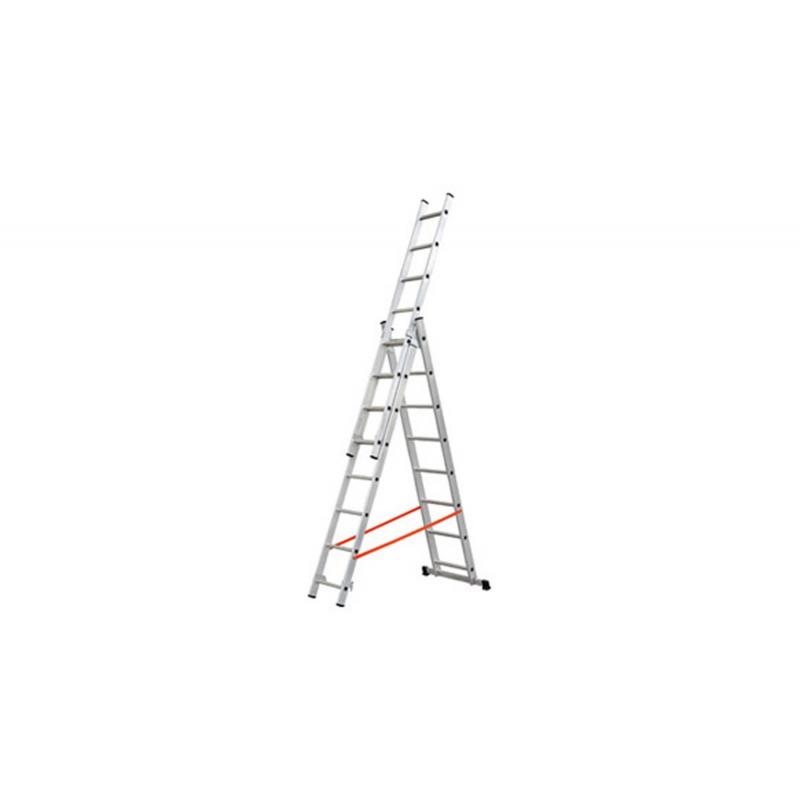 Escalera Aluminio Profesional Triple Combinada 3X7 Peldaños
