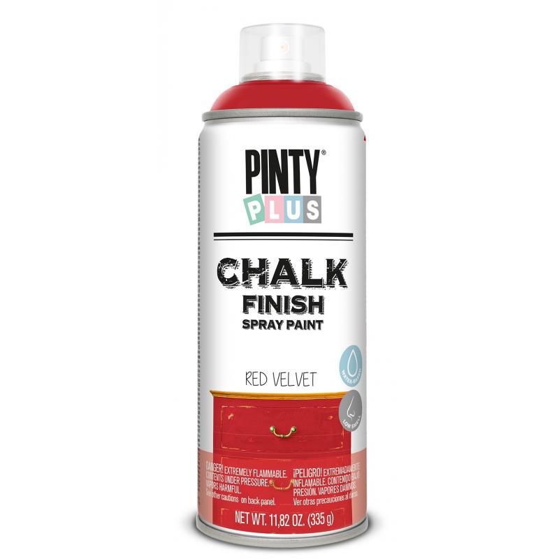 Pintura spray efecto tiza rojo PINTY PLUS