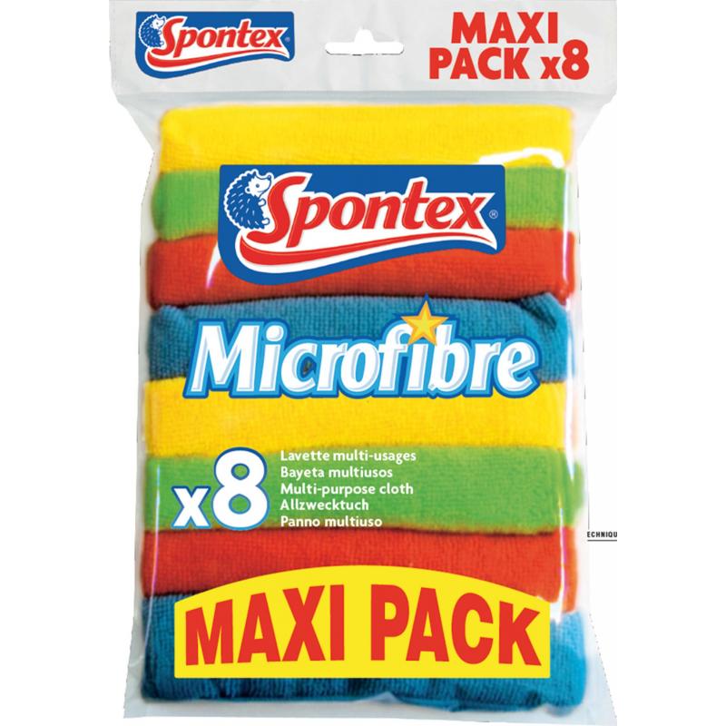 Bayeta microfibra (8 ud) SPONTEX