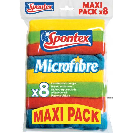 Bayeta microfibra (8 ud) SPONTEX
