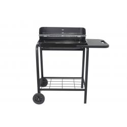 Barbacoa carbon con mesa auxiliar