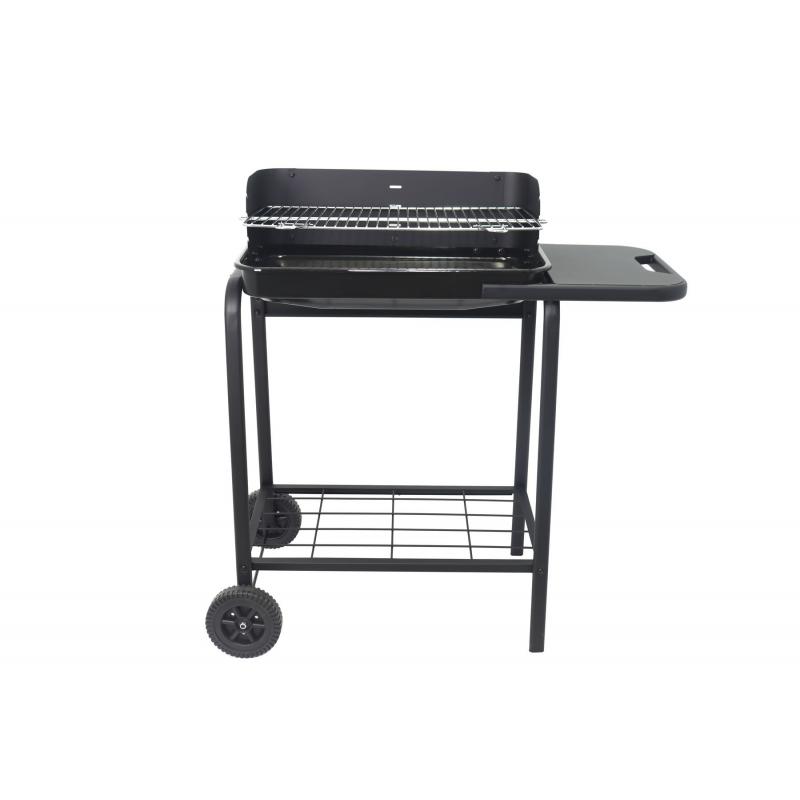 Barbacoa carbon con mesa auxiliar