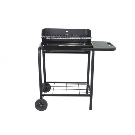 Barbacoa carbon con mesa auxiliar