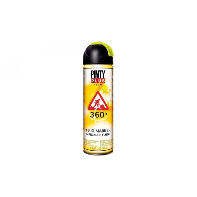 Marcador spray fluor color amarillo PINTY PLUS