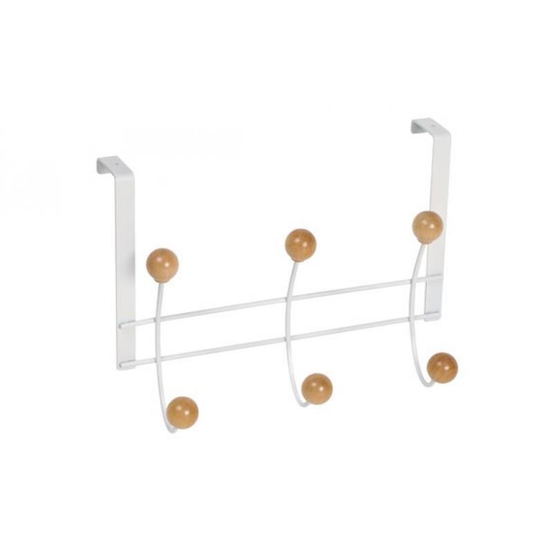 Percha sobrepuerta blanco