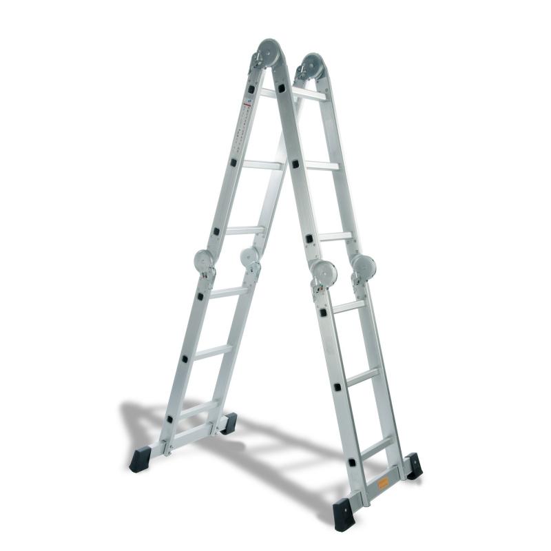 Escalera multiposicion con plataforma