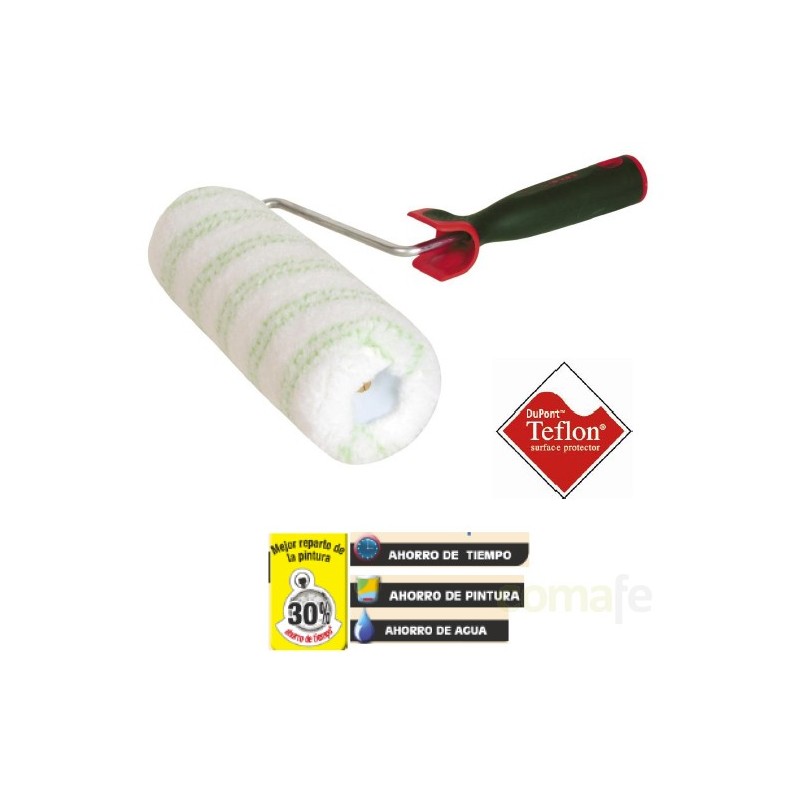 RODILLO 220X60MM FIBRA TEFLON ANTIGOTA PAREDES Y TECHOS LISO - Imagen 1