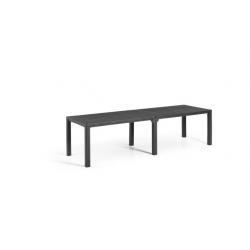 MESA RESINA JULIE DOBLE GRAFITO 294X90 CM/180X147 CM